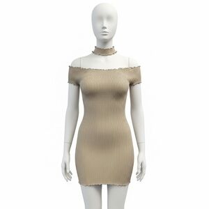 Off Shoulder Seduction Mini Dress with matching choker